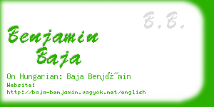 benjamin baja business card